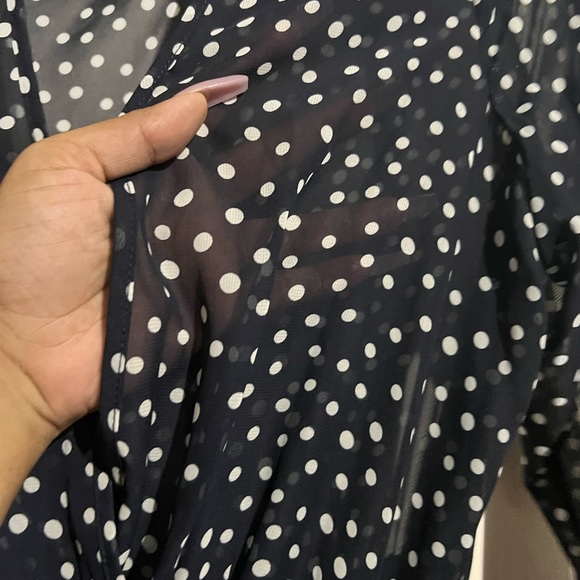 Kate and Lily Navy Polka Dot Dress 6 - Picture 5 of 10